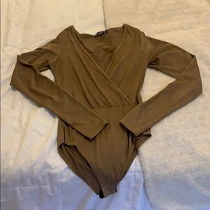 Faux Suede Bodysuit